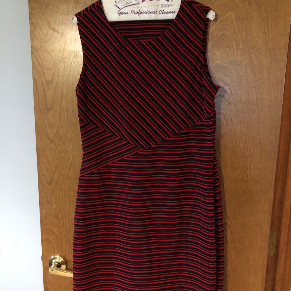 Calvin Klein Red/Black Bodycon Dress